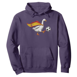 Spain Soccer Goose Hoodie Spanish Flag Patriotic Football Fan Graphic TS10 S Purple Print Your Wear