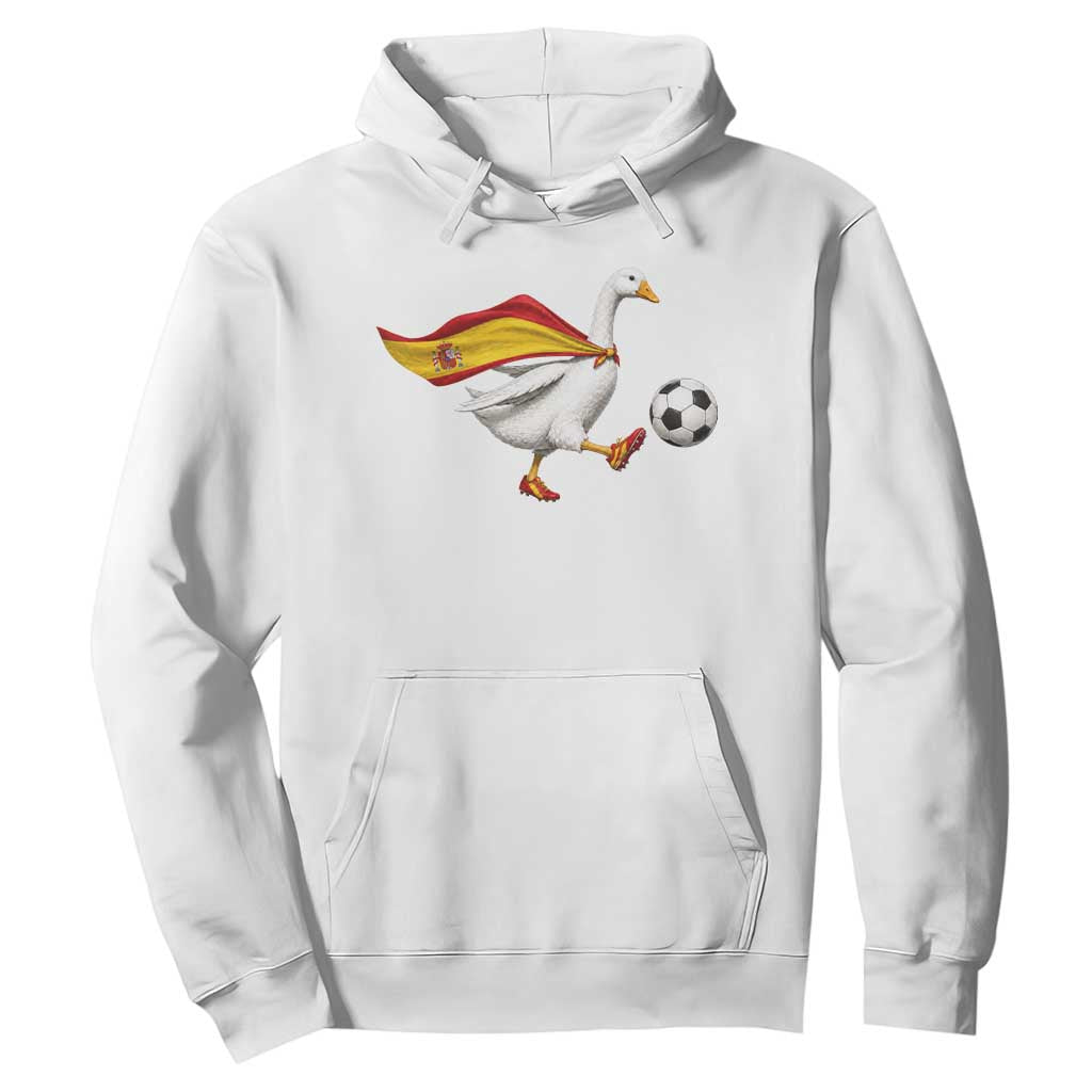 Spain Soccer Goose Hoodie Spanish Flag Patriotic Football Fan Graphic TS10 White Print Your Wear