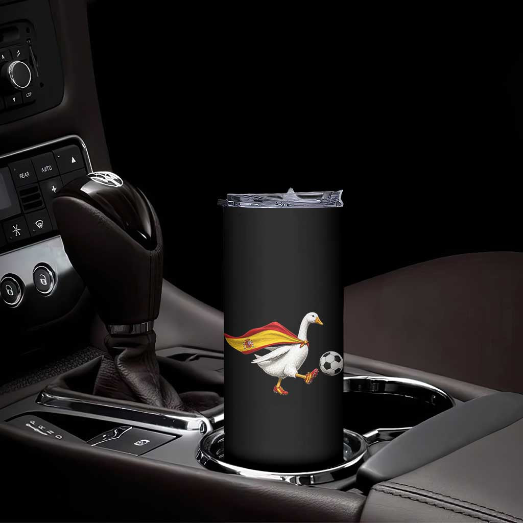 Spain Soccer Goose Skinny Tumbler Spanish Flag Patriotic Football Fan Graphic TS10 Print Your Wear