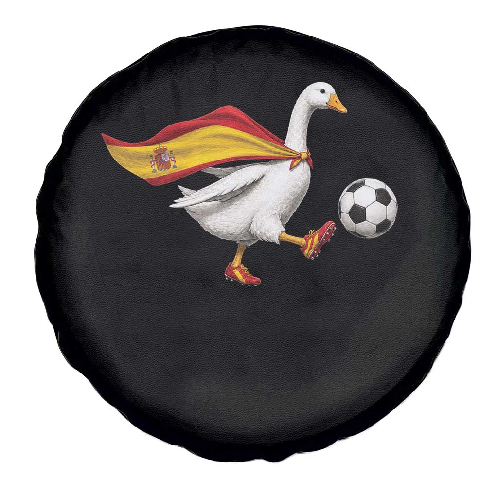 Spain Soccer Goose Spare Tire Cover Spanish Flag Patriotic Football Fan Graphic TS10 Print Your Wear