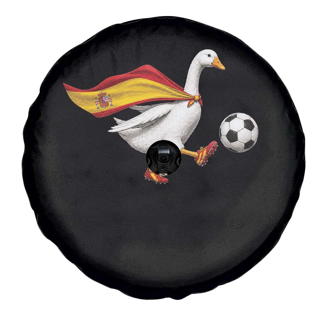 Spain Soccer Goose Spare Tire Cover Spanish Flag Patriotic Football Fan Graphic TS10 Print Your Wear