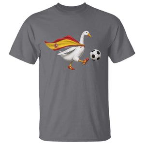 Spain Soccer Goose T Shirt Spanish Flag Patriotic Football Fan Graphic TS10 Charcoal Print Your Wear