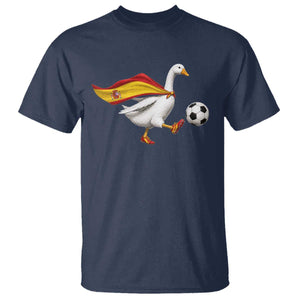 Spain Soccer Goose T Shirt Spanish Flag Patriotic Football Fan Graphic TS10 Navy Print Your Wear