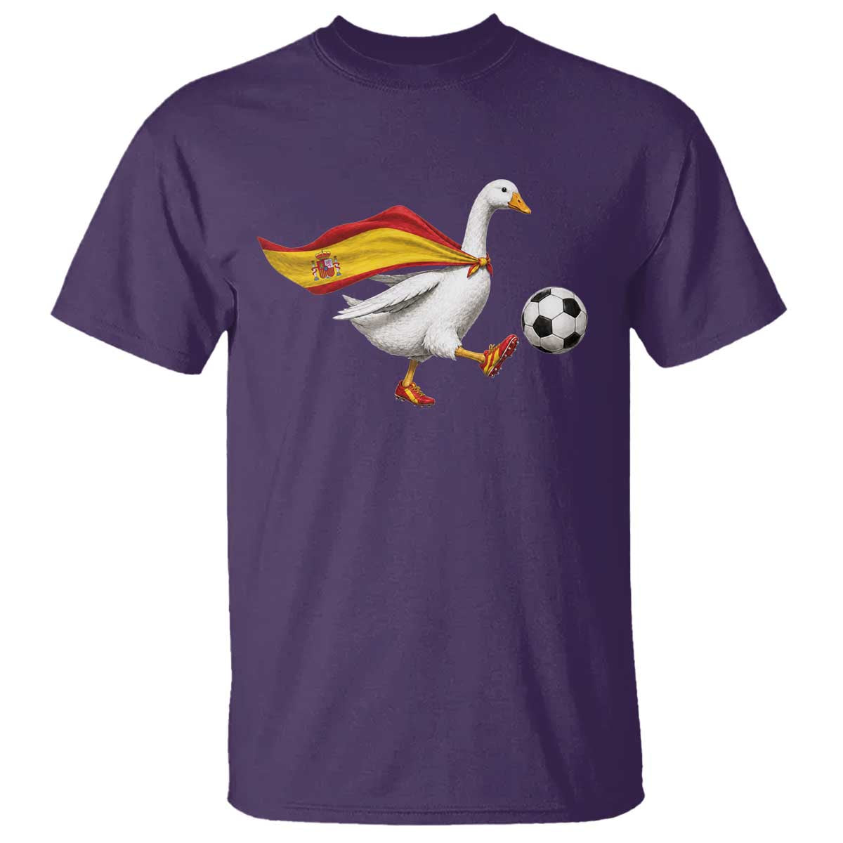 Spain Soccer Goose T Shirt Spanish Flag Patriotic Football Fan Graphic TS10 Print Your Wear