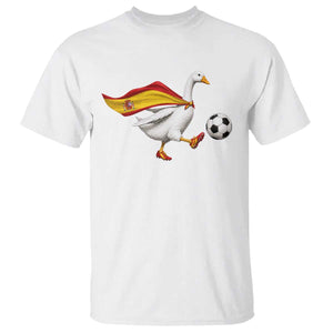 Spain Soccer Goose T Shirt Spanish Flag Patriotic Football Fan Graphic TS10 White Print Your Wear
