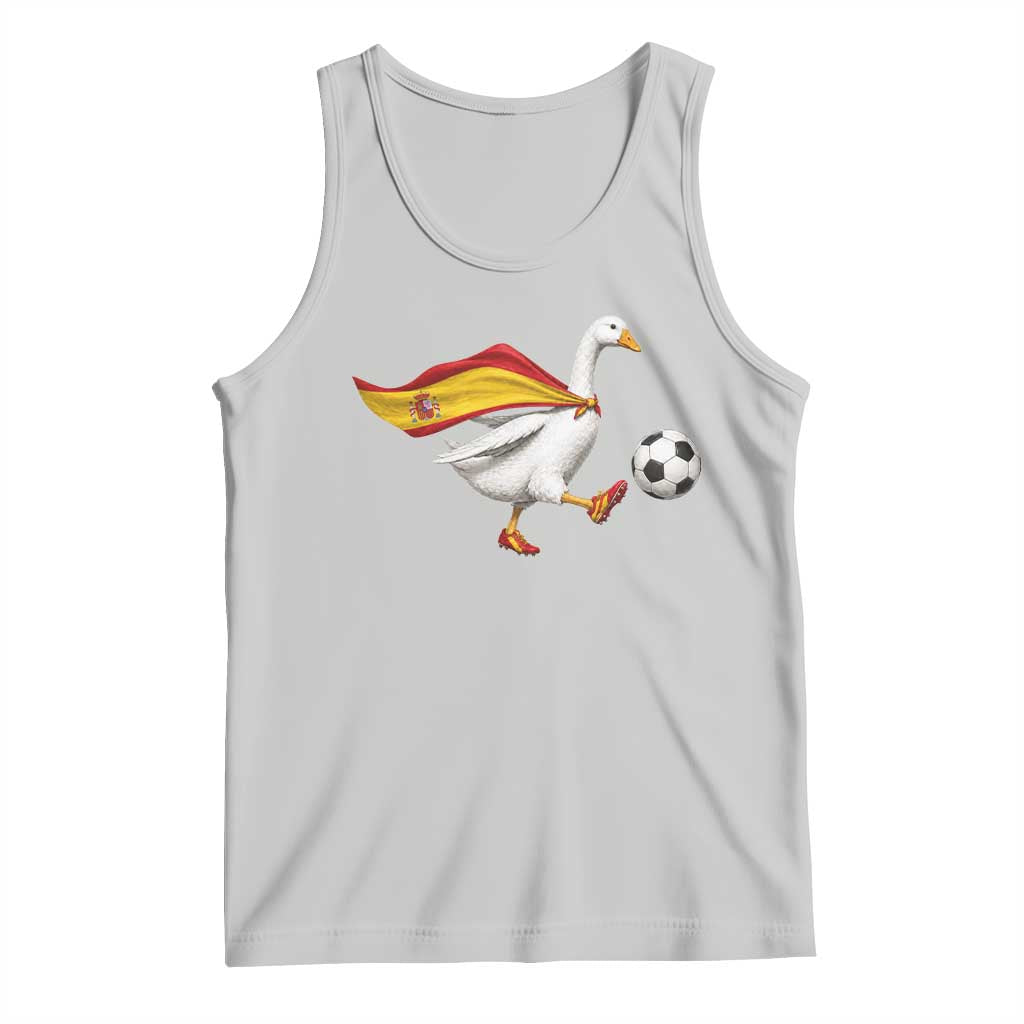 Spain Soccer Goose Tank Top Spanish Flag Patriotic Football Fan Graphic TS10 Ash Print Your Wear