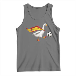 Spain Soccer Goose Tank Top Spanish Flag Patriotic Football Fan Graphic TS10 Black Heather Print Your Wear