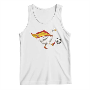 Spain Soccer Goose Tank Top Spanish Flag Patriotic Football Fan Graphic TS10 White Print Your Wear