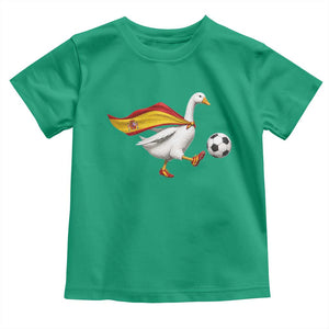 Spain Soccer Goose Toddler T Shirt Spanish Flag Patriotic Football Fan Graphic TS10 Irish Green Print Your Wear