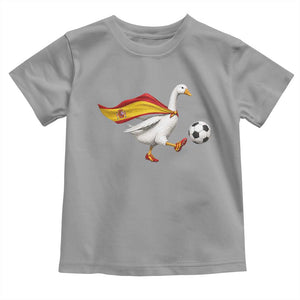 Spain Soccer Goose Toddler T Shirt Spanish Flag Patriotic Football Fan Graphic TS10 Sport Gray Print Your Wear