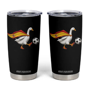 Spain Soccer Goose Tumbler Cup Spanish Flag Patriotic Football Fan Graphic TS10 Black Print Your Wear