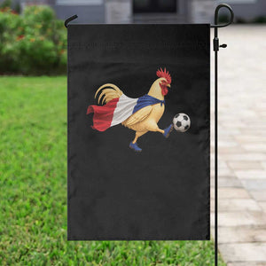 Funny France Soccer Garden Flag Rooster Wearing French Flag Patriotic Football Fan Graphic TS10 Print Your Wear