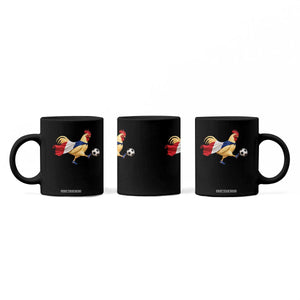 Funny France Soccer Coffee Mug Rooster Wearing French Flag Patriotic Football Fan Graphic TS10 Print Your Wear