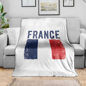 Vintage France Flag Distressed French Pride Patriotic Soccer Fan Graphic Throw Blanket TS10 Print Your Wear