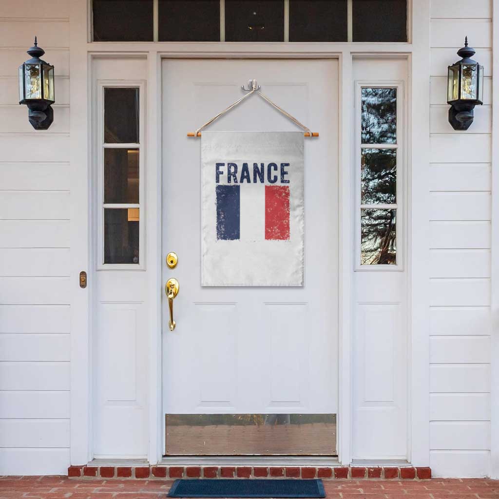 Vintage France Flag Distressed French Pride Patriotic Soccer Fan Graphic Garden Flag TS10 Print Your Wear