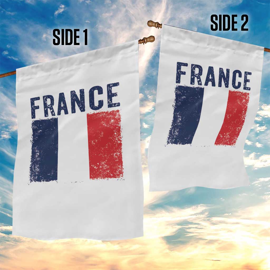 Vintage France Flag Distressed French Pride Patriotic Soccer Fan Graphic Garden Flag TS10 Print Your Wear