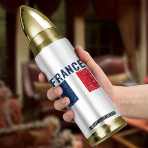 Vintage France Flag Distressed French Pride Patriotic Soccer Fan Graphic Bullet Tumbler TS10 Print Your Wear