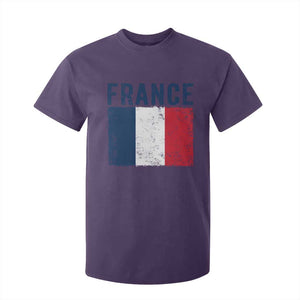 Vintage France Flag Distressed French Pride Patriotic Soccer Fan Graphic T Shirt For Kid TS10 Print Your Wear