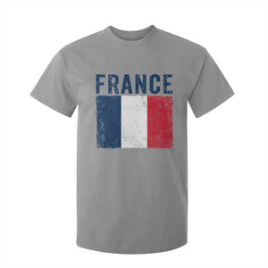 Vintage France Flag Distressed French Pride Patriotic Soccer Fan Graphic T Shirt For Kid TS10 Print Your Wear