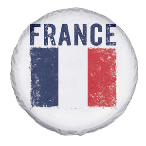 Vintage France Flag Distressed French Pride Patriotic Soccer Fan Graphic Spare Tire Cover TS10 Print Your Wear
