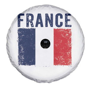 Vintage France Flag Distressed French Pride Patriotic Soccer Fan Graphic Spare Tire Cover TS10 Print Your Wear