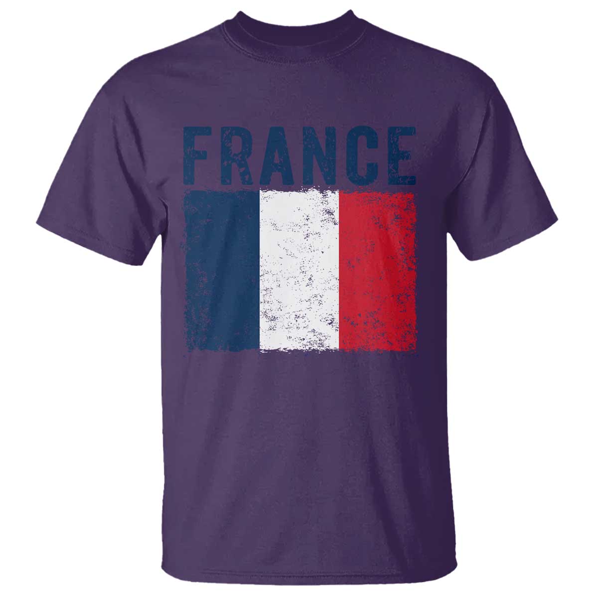 Vintage France Flag Distressed French Pride Patriotic Soccer Fan Graphic T Shirt TS10 Print Your Wear