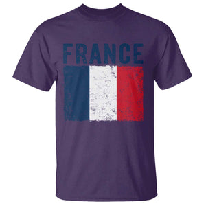 Vintage France Flag Distressed French Pride Patriotic Soccer Fan Graphic T Shirt TS10 Print Your Wear