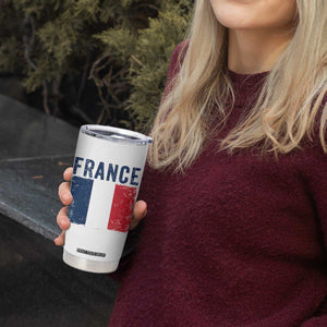 Vintage France Flag Distressed French Pride Patriotic Soccer Fan Graphic Tumbler Cup TS10 Print Your Wear