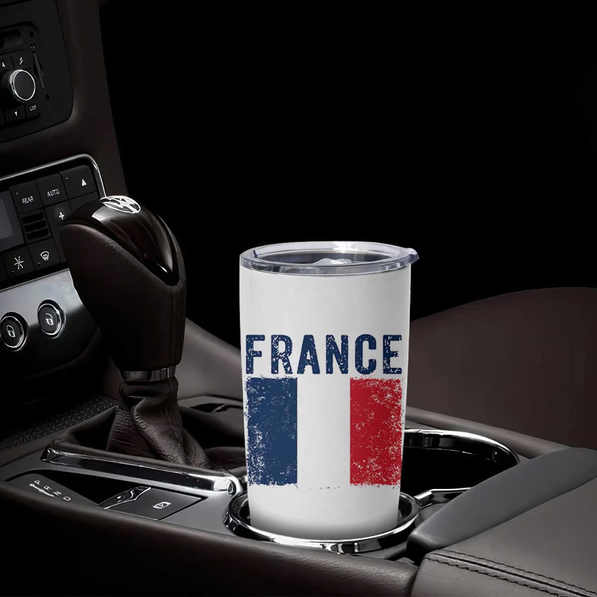Vintage France Flag Distressed French Pride Patriotic Soccer Fan Graphic Tumbler Cup TS10 Print Your Wear