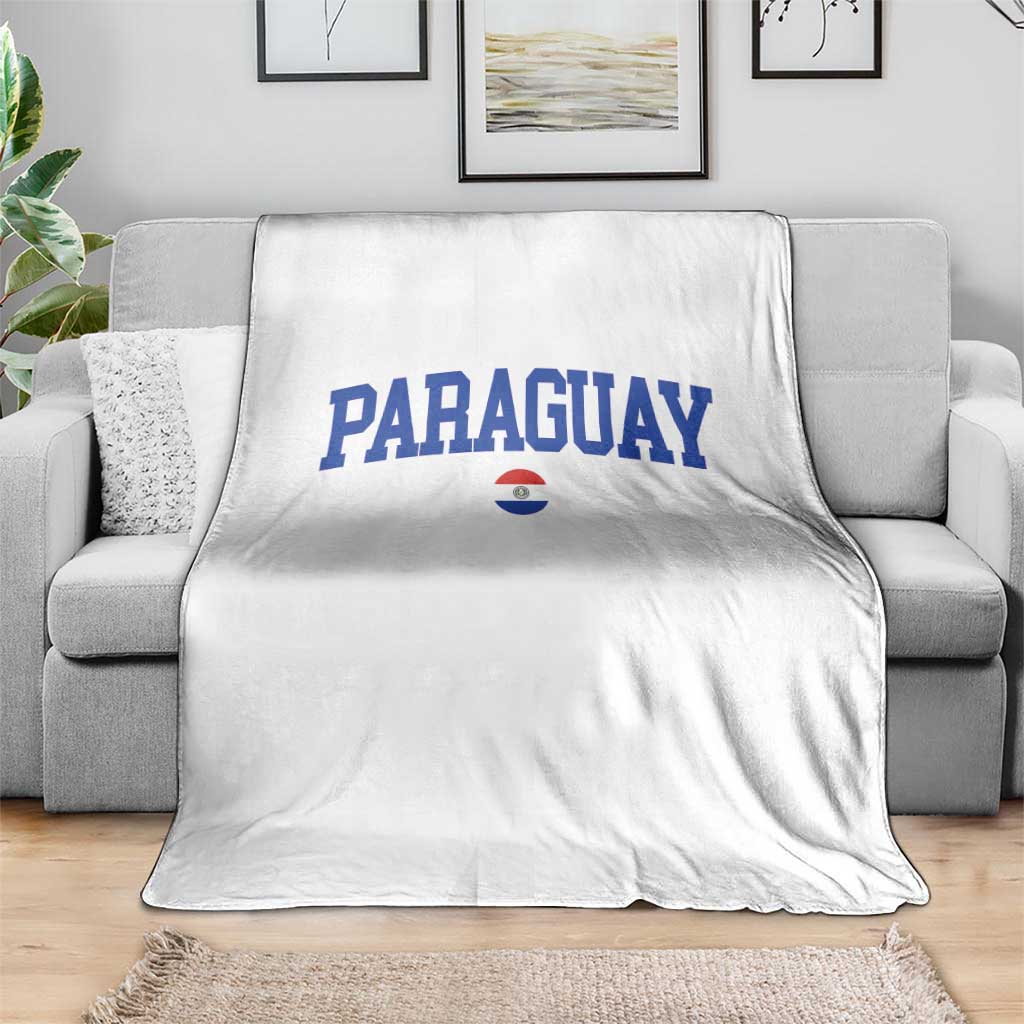 Paraguay Patriotic Flag Throw Blanket Soccer Fan Vintage Varsity Sports National Pride Graphic TS10 Print Your Wear