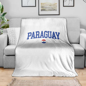 Paraguay Patriotic Flag Throw Blanket Soccer Fan Vintage Varsity Sports National Pride Graphic TS10 Print Your Wear