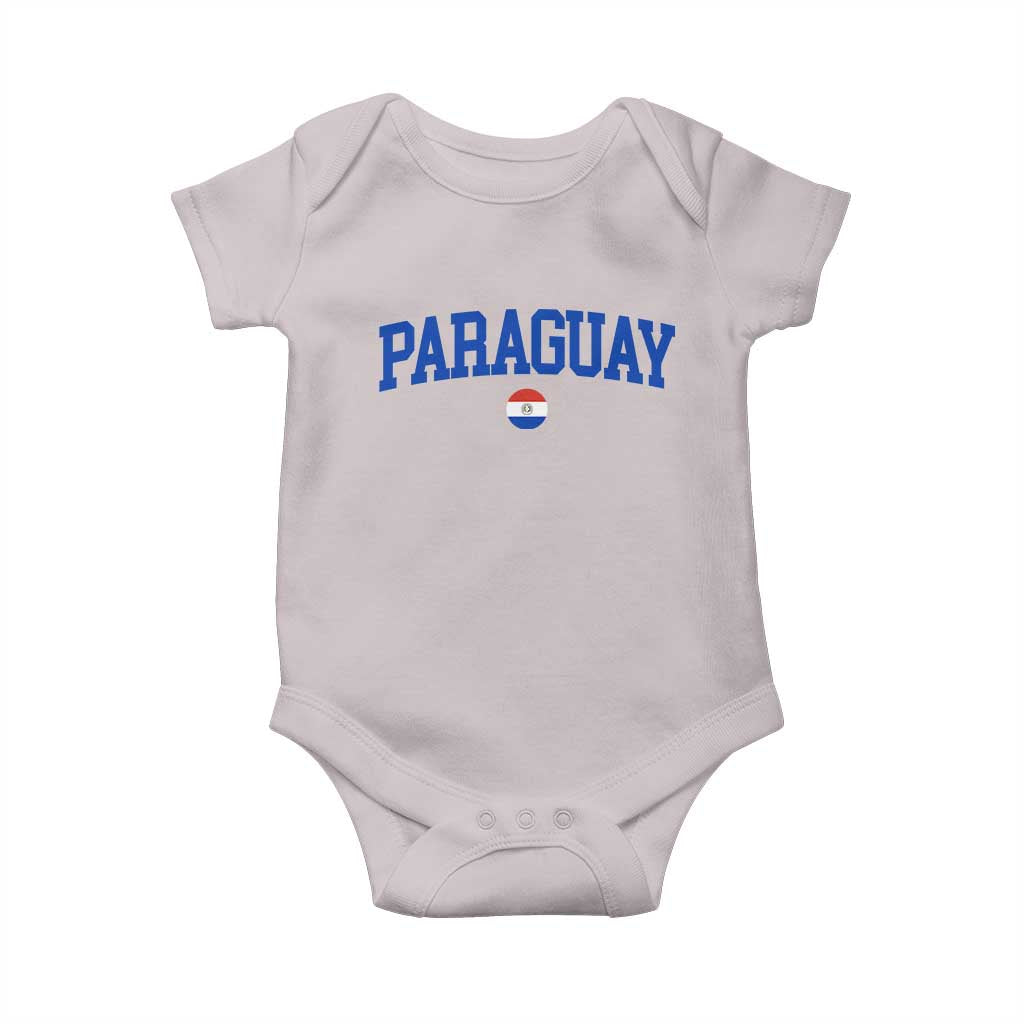 Paraguay Patriotic Flag Baby Onesie Soccer Fan Vintage Varsity Sports National Pride Graphic TS10 Ice Gray Print Your Wear