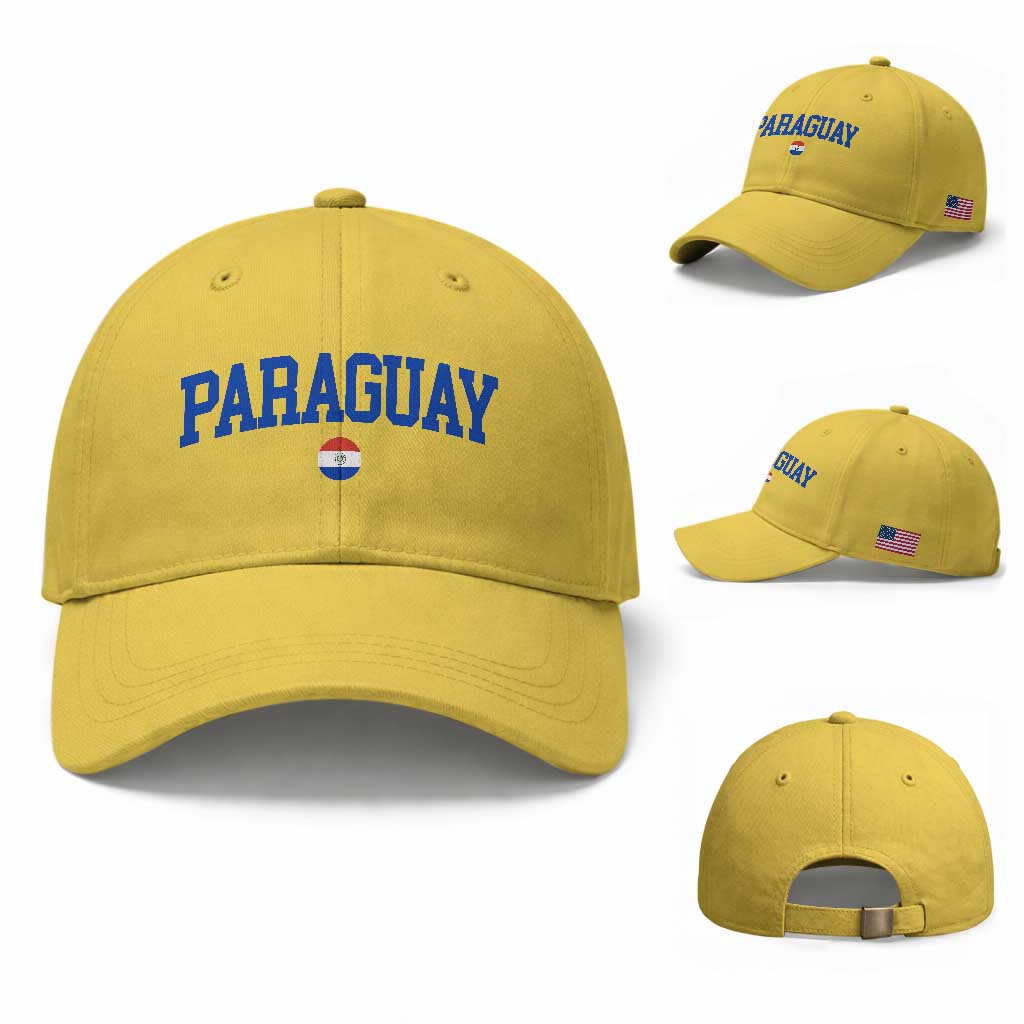 Paraguay Patriotic Flag Baseball Cap Soccer Fan Vintage Varsity Sports National Pride Graphic TS10 Baseball Cap Universal Fit Yellow Print Your Wear