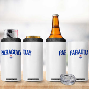 Paraguay Patriotic Flag 4 in 1 Can Cooler Tumbler Soccer Fan Vintage Varsity Sports National Pride Graphic TS10 Print Your Wear