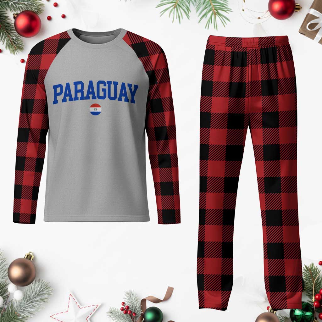 Paraguay Patriotic Flag Plaid Pajama Set Soccer Fan Vintage Varsity Sports National Pride Graphic TS10 Buffalo Plaid Print Your Wear