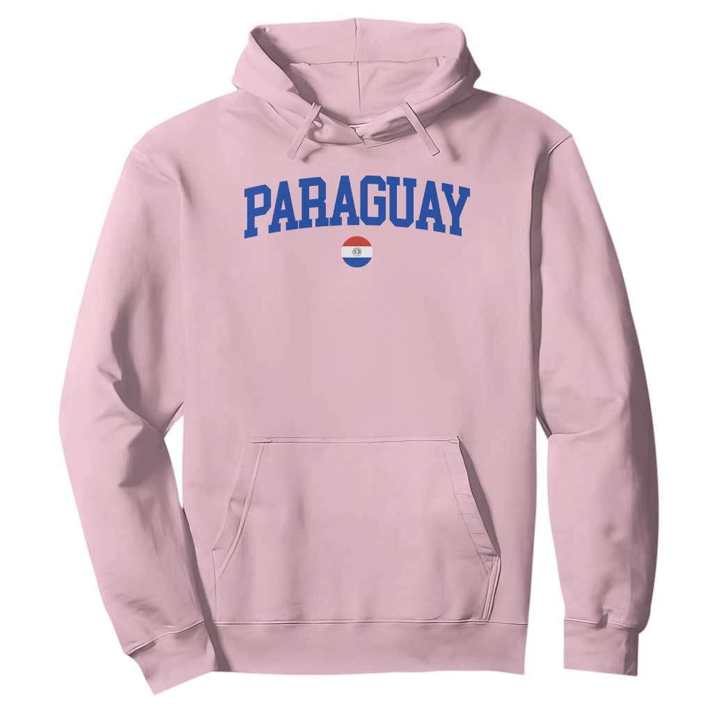 Paraguay Patriotic Flag Hoodie Soccer Fan Vintage Varsity Sports National Pride Graphic TS10 Light Pink Print Your Wear