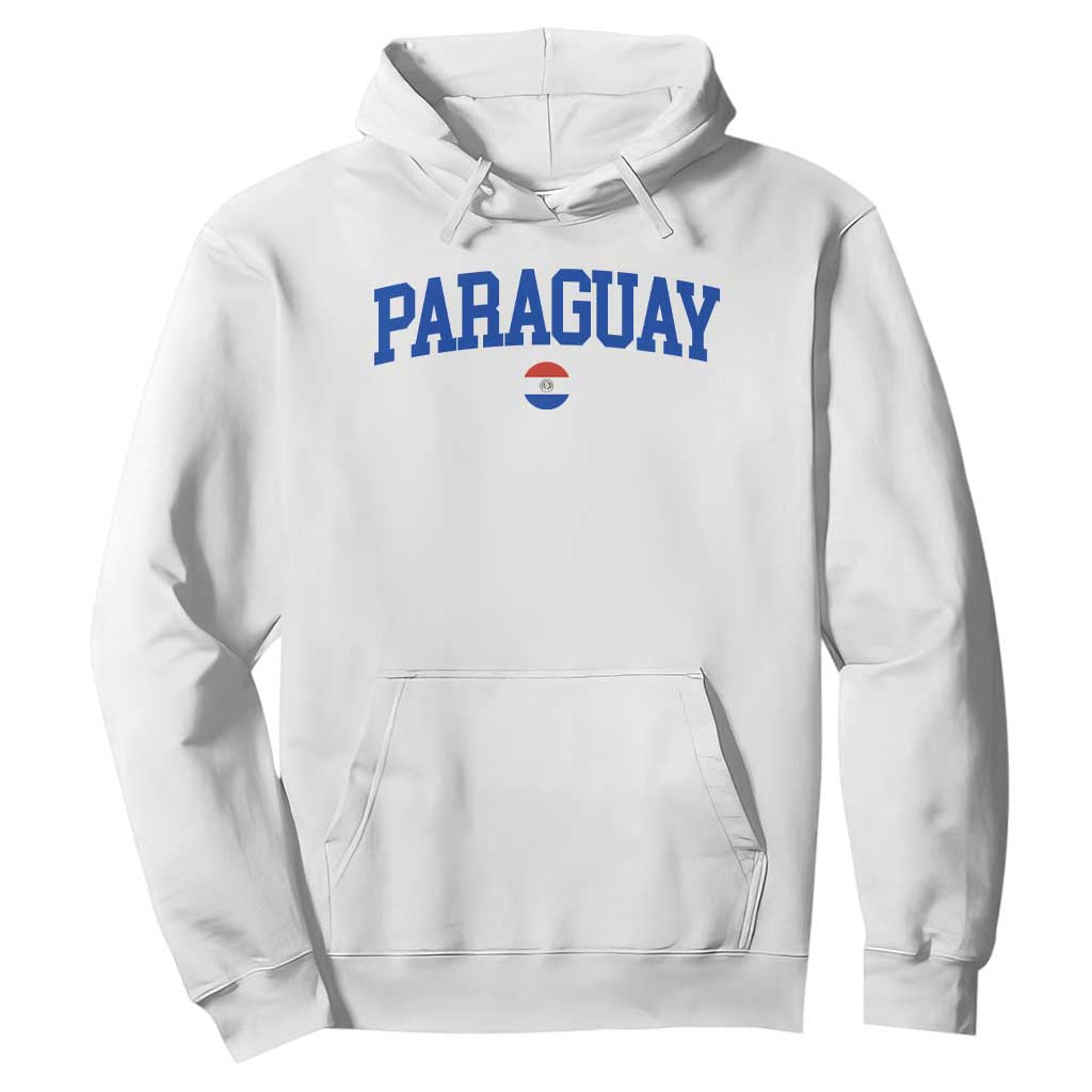 Paraguay Patriotic Flag Hoodie Soccer Fan Vintage Varsity Sports National Pride Graphic TS10 White Print Your Wear