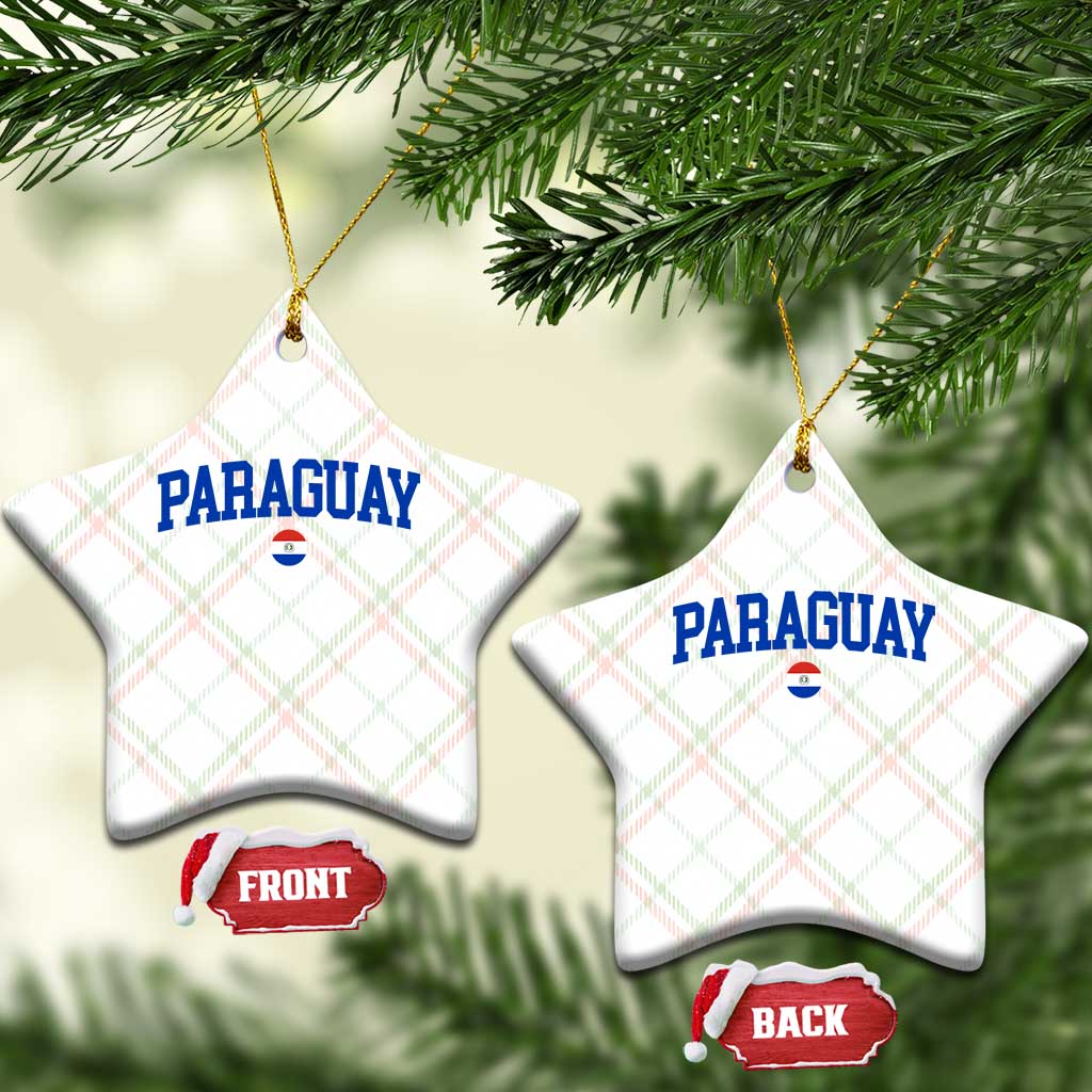 Paraguay Patriotic Flag Ceramic Ornament Soccer Fan Vintage Varsity Sports National Pride Graphic TS10 Print Your Wear