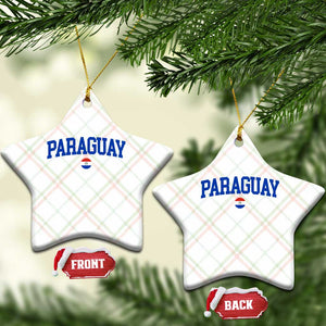 Paraguay Patriotic Flag Ceramic Ornament Soccer Fan Vintage Varsity Sports National Pride Graphic TS10 Print Your Wear