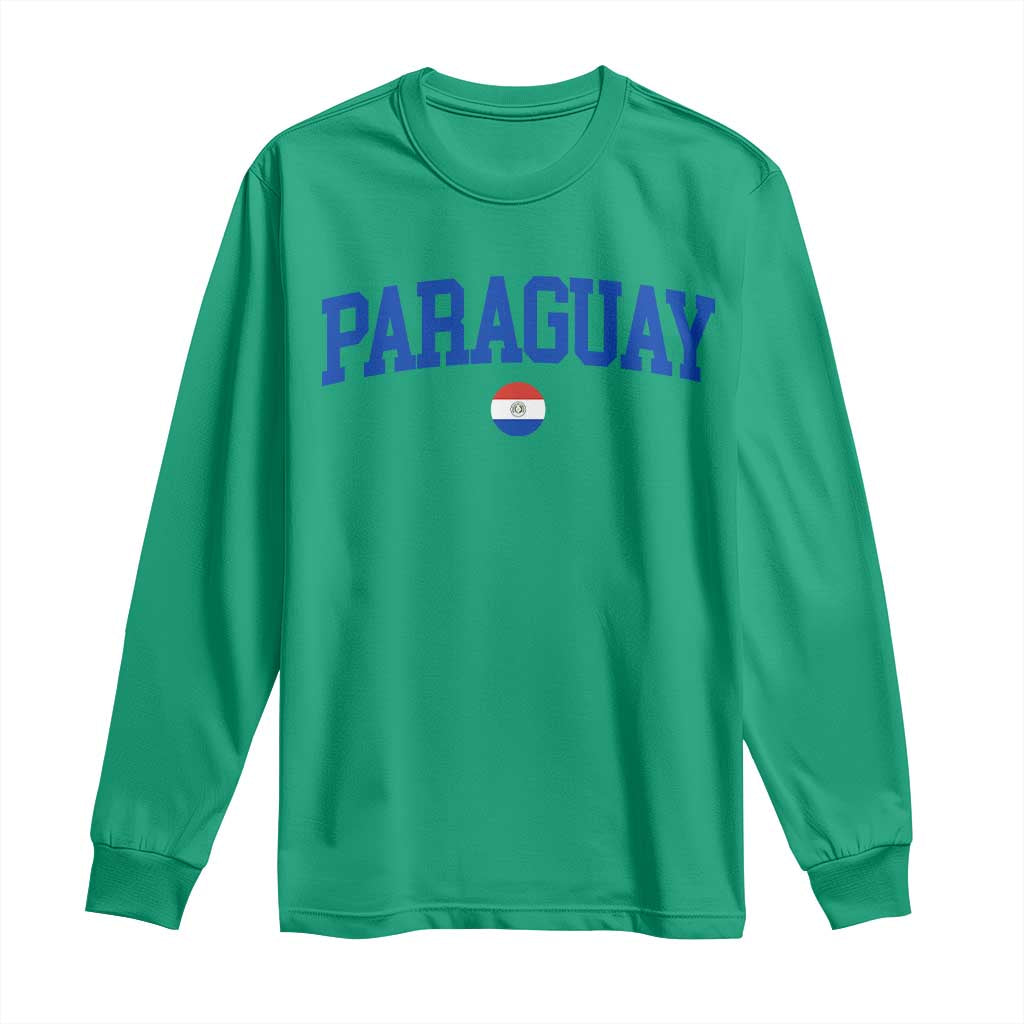 Paraguay Patriotic Flag Long Sleeve Shirt Soccer Fan Vintage Varsity Sports National Pride Graphic TS10 S Irish Green Print Your Wear