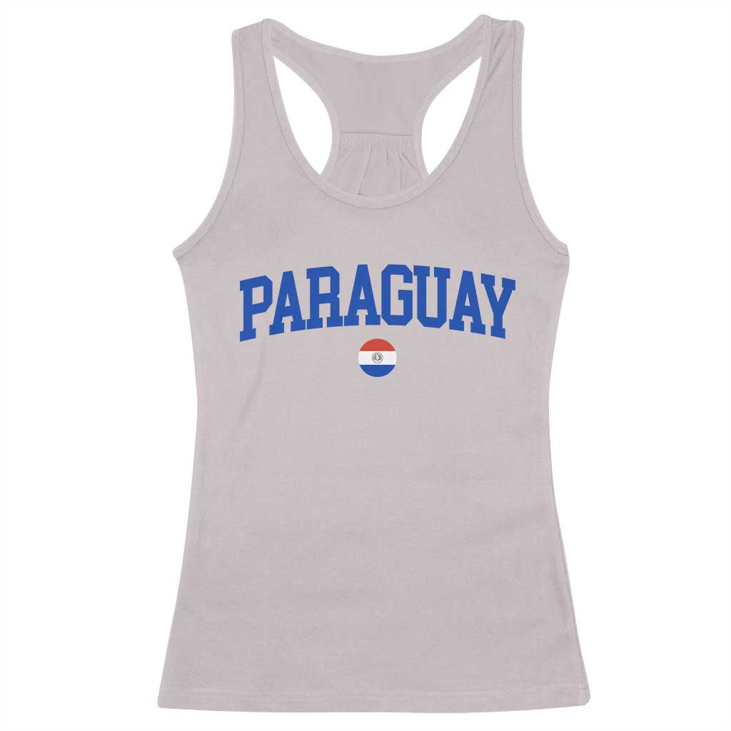 Paraguay Patriotic Flag Racerback Tank Top Soccer Fan Vintage Varsity Sports National Pride Graphic TS10 Ice Gray Print Your Wear