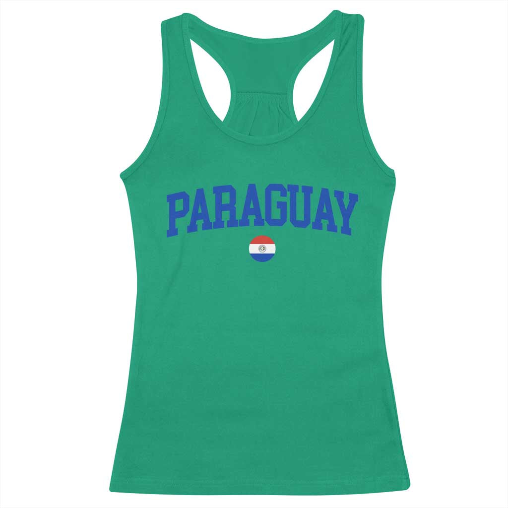 Paraguay Patriotic Flag Racerback Tank Top Soccer Fan Vintage Varsity Sports National Pride Graphic TS10 Irish Green Print Your Wear