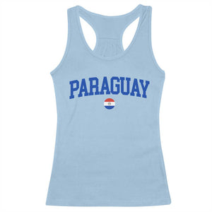 Paraguay Patriotic Flag Racerback Tank Top Soccer Fan Vintage Varsity Sports National Pride Graphic TS10 Light Blue Print Your Wear
