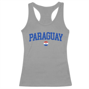 Paraguay Patriotic Flag Racerback Tank Top Soccer Fan Vintage Varsity Sports National Pride Graphic TS10 Sport Gray Print Your Wear