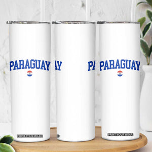 Paraguay Patriotic Flag Skinny Tumbler Soccer Fan Vintage Varsity Sports National Pride Graphic TS10 Print Your Wear