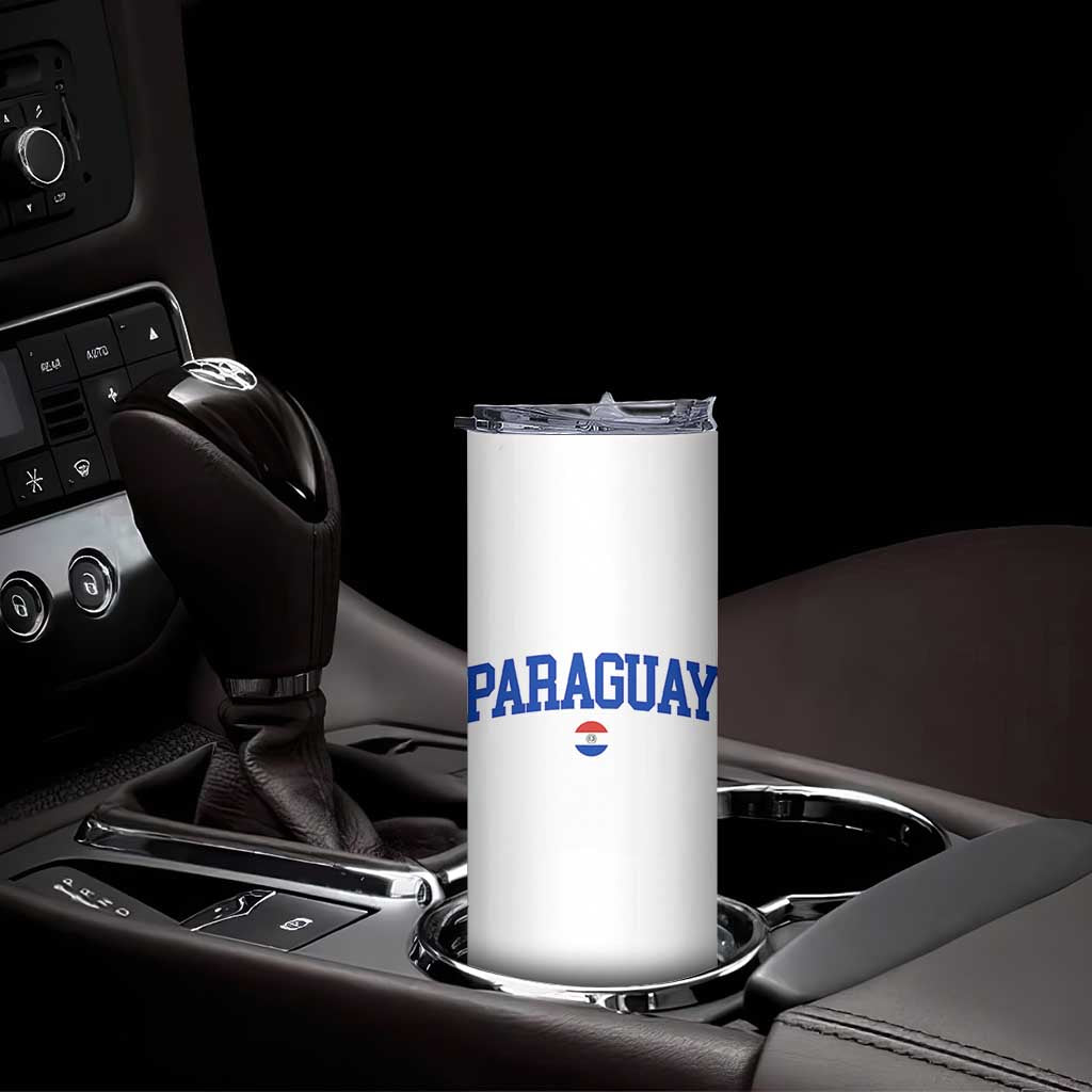 Paraguay Patriotic Flag Skinny Tumbler Soccer Fan Vintage Varsity Sports National Pride Graphic TS10 Print Your Wear