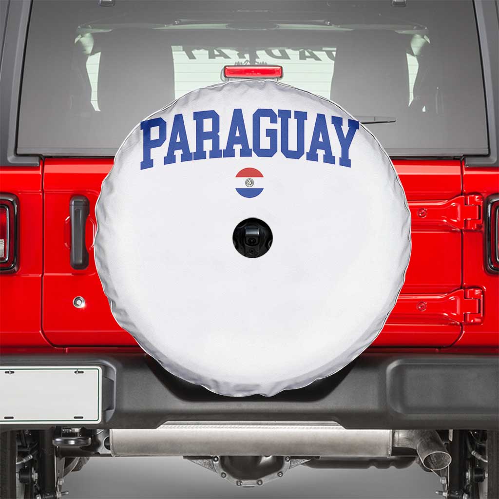 Paraguay Patriotic Flag Spare Tire Cover Soccer Fan Vintage Varsity Sports National Pride Graphic TS10 White Print Your Wear