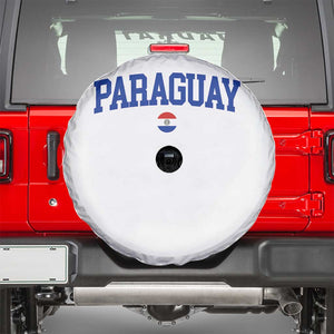 Paraguay Patriotic Flag Spare Tire Cover Soccer Fan Vintage Varsity Sports National Pride Graphic TS10 White Print Your Wear