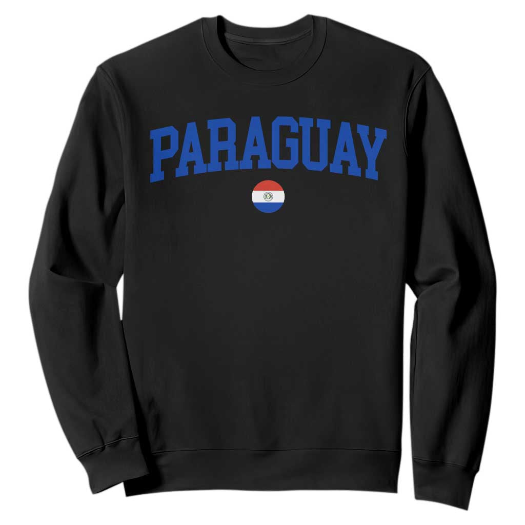 Paraguay Patriotic Flag Sweatshirt Soccer Fan Vintage Varsity Sports National Pride Graphic TS10 Black Print Your Wear