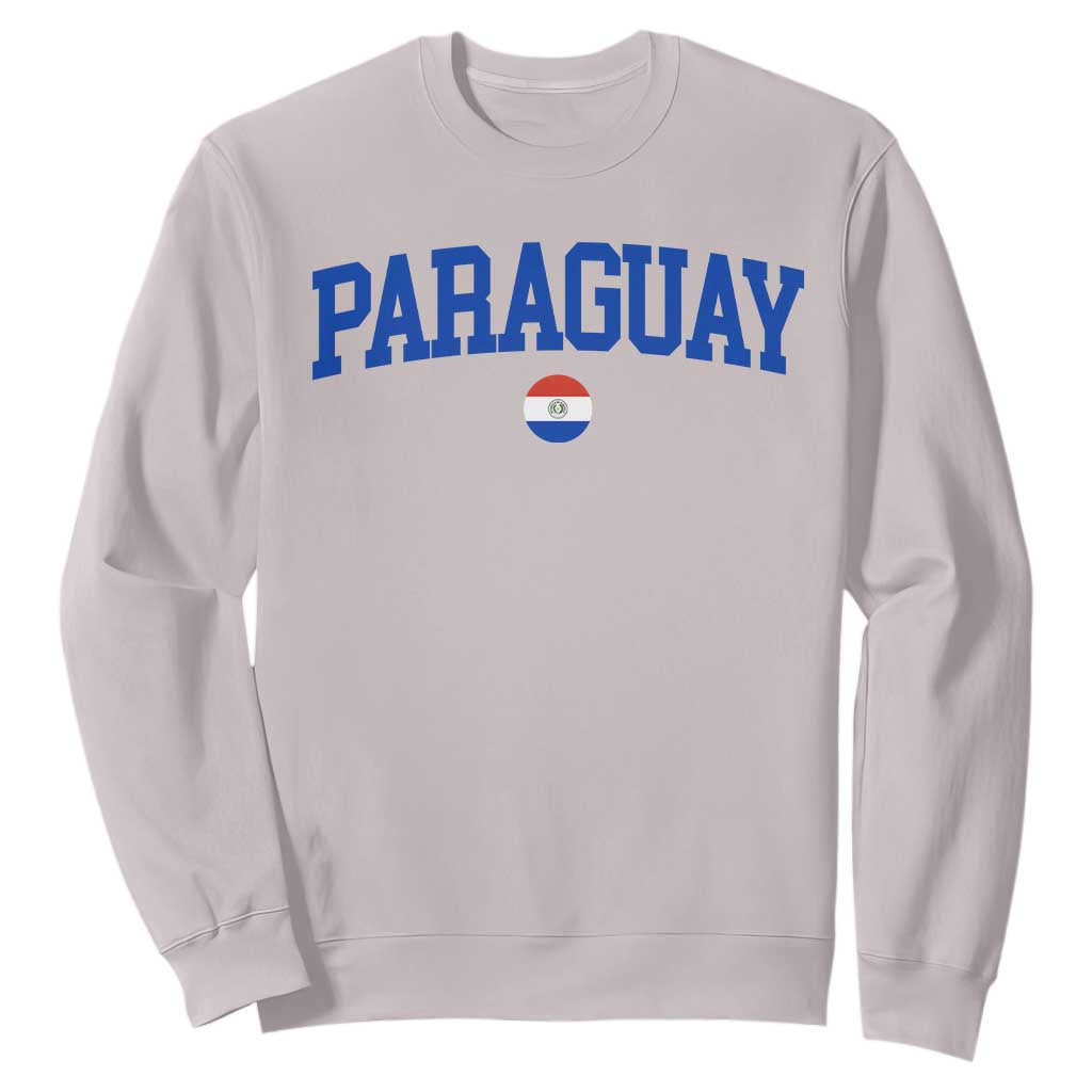 Paraguay Patriotic Flag Sweatshirt Soccer Fan Vintage Varsity Sports National Pride Graphic TS10 Ice Gray Print Your Wear